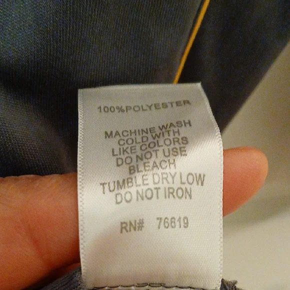 Royals Long Sleeve Sports Shirt in Gray and Yellow - Picture 4 of 5